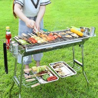 byeleno Portable Stainless Steel Barbecue Grill - Rust-Resistant, Compact Design for Outdoor Fun