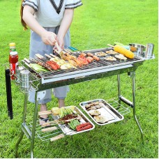 byeleno Portable Stainless Steel Barbecue Grill - Rust-Resistant, Compact Design for Outdoor Fun