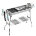 byeleno Portable Stainless Steel Barbecue Grill - Rust-Resistant, Compact Design for Outdoor Fun